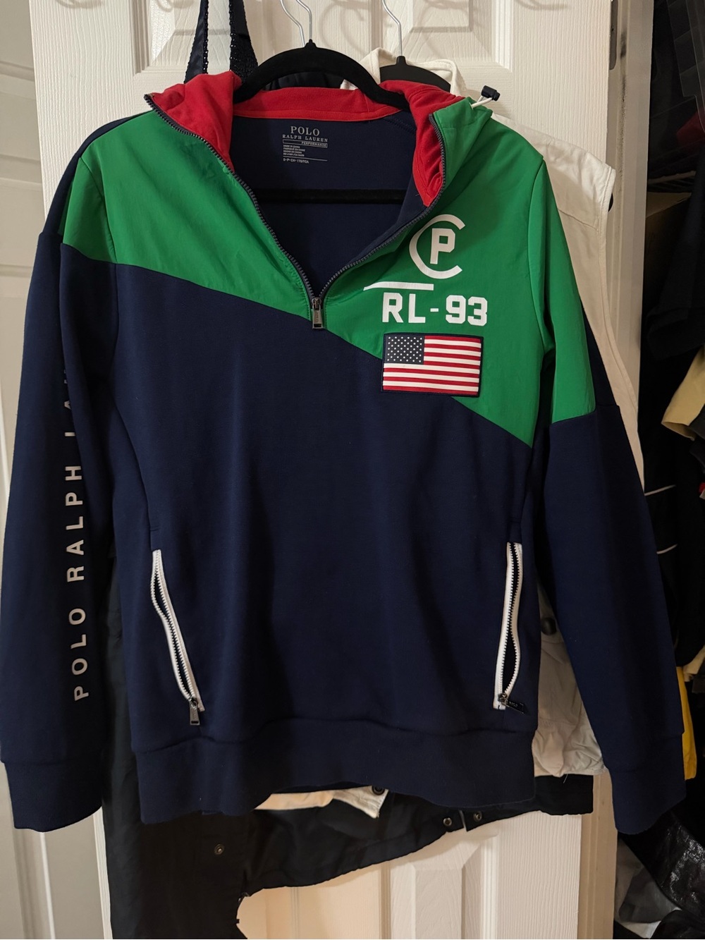 Polo by Ralph Lauren Navy, Green & Red RL-93 Half-Zip Pullover